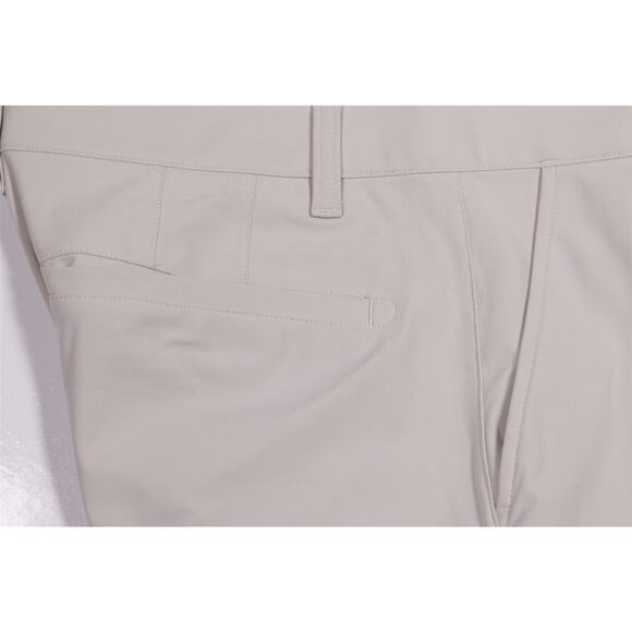 Rhone Commuter Slim Mens Stone Light Khaki Flat Front Performance Pants 33x33 - Picture 3 of 8